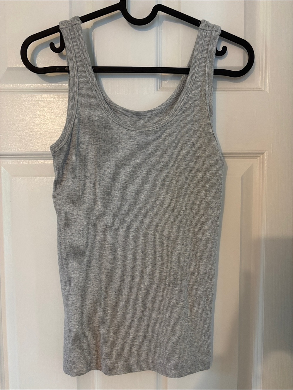 ❤️aerie Gray Ribbed Scoop Tank